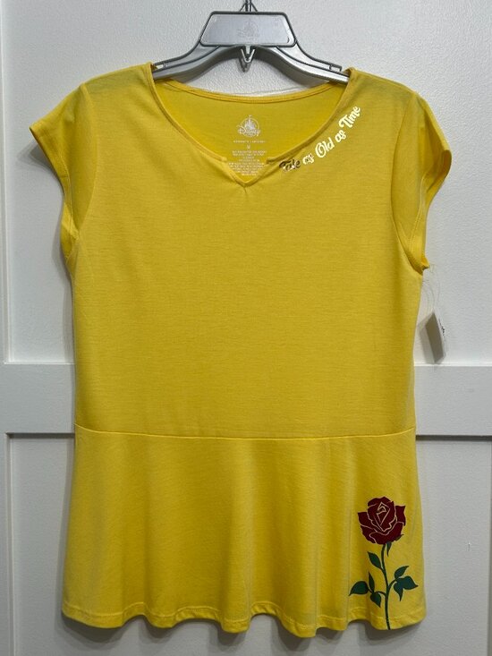 Disney Tops - Disney Parks Beauty & The Beast Tale As Old As Time Peplum Top, Medium, NWT